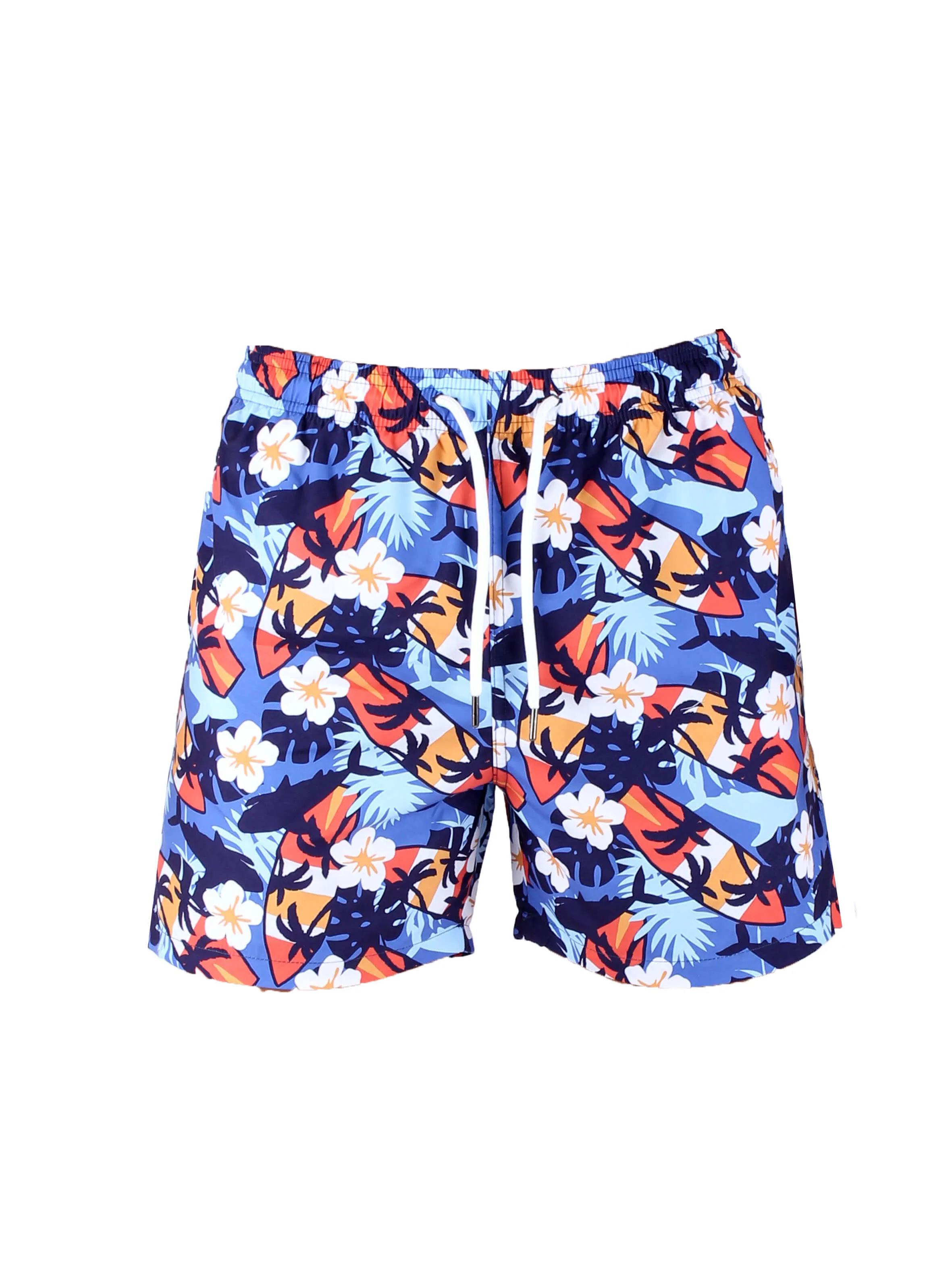 Myth Glow Poise Fit AQUA Swim Shorts Hawai Design - Multi Color
