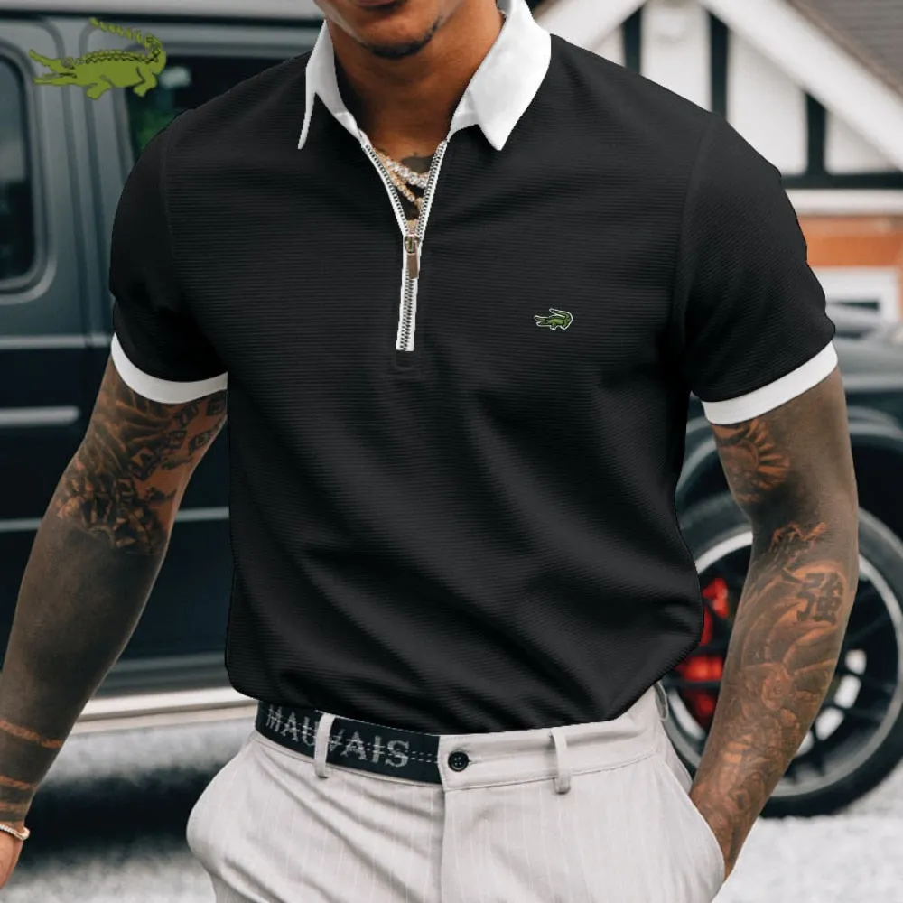 Winner Vibe Men Stripe Long Sleeve Shirt Spring Autumn Embroidery Warm T-Shirt
