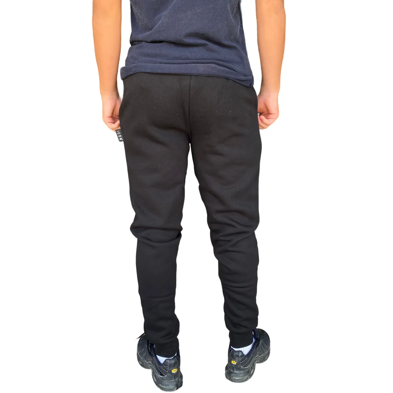 Icon pantalone sportivo con tasche a polsino al fondo caviglia IU9018P nero Hypoallergenic Inner Lining