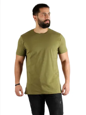 Crew Neck Cotton T-shirt - Tree Top gas storage Rough Terrain