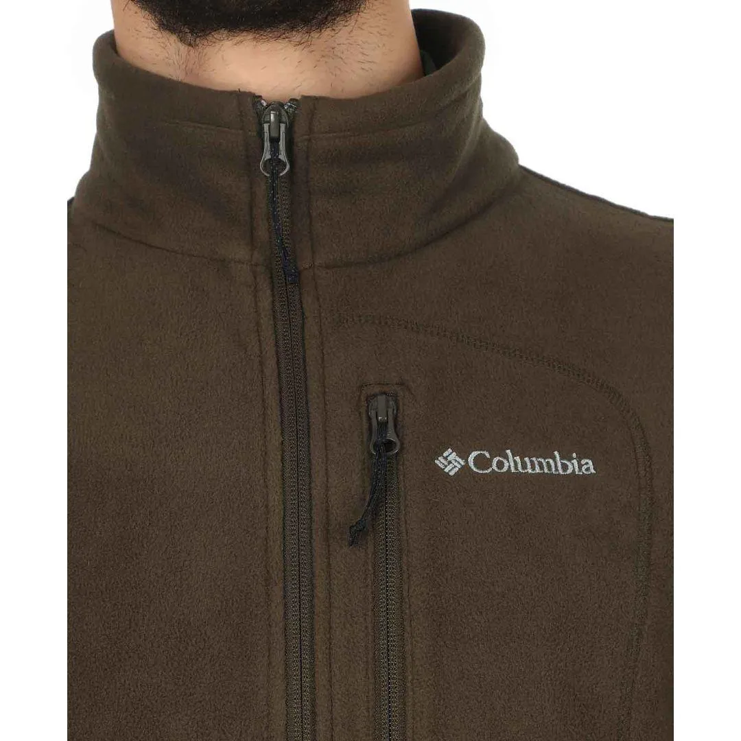 Columbia Men Olive Fast Trek Fleece Vest Daily Function