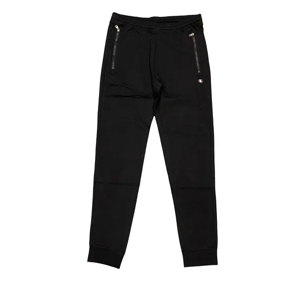 AirtightClosureSystem Champion Pantalone sportivo da uomo Legacy con cerniera alle tasche e polsino al fondo 217435 KK001 nero