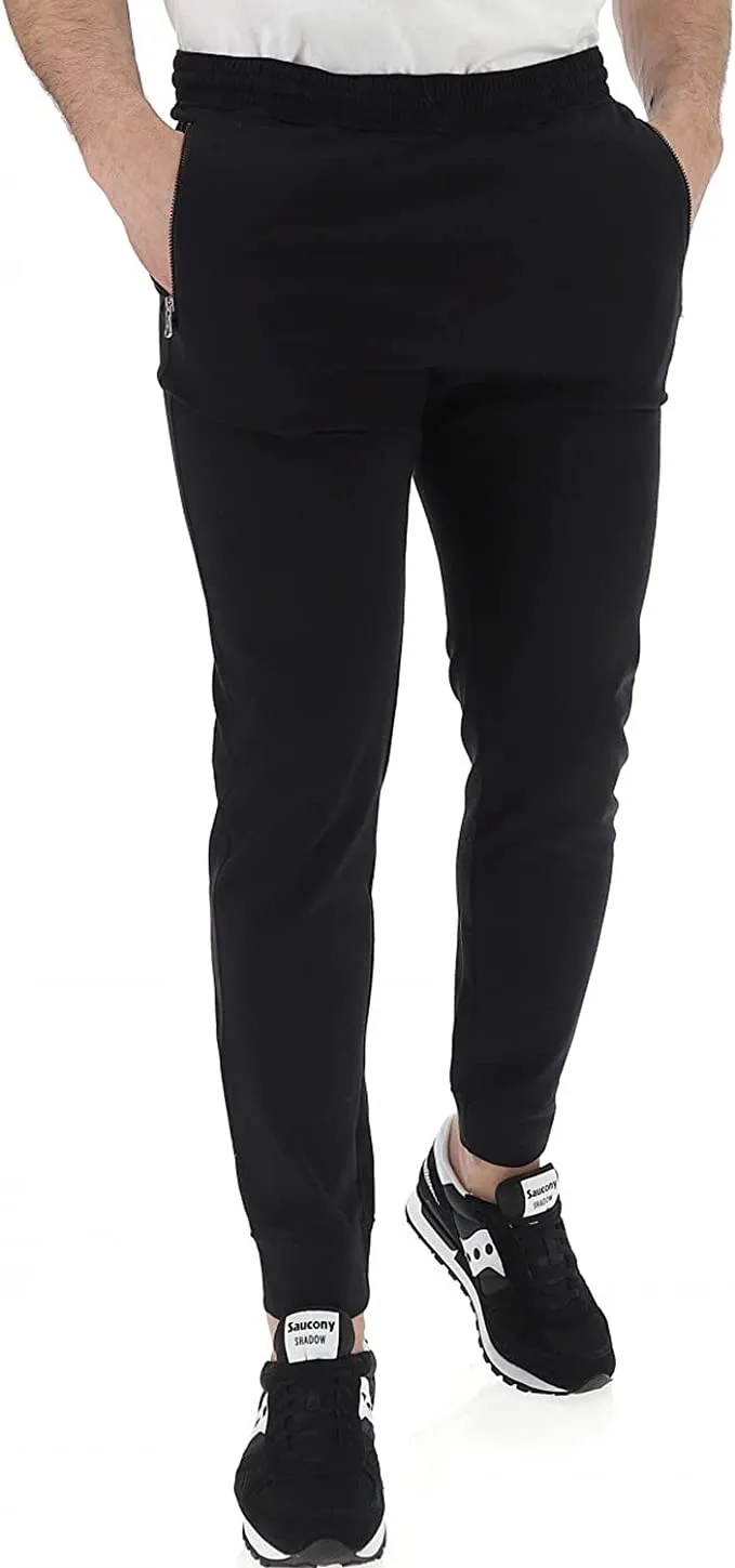 Training Comfort Sole Champion Pantalone sportivo da uomo Legacy con cerniera alle tasche e polsino al fondo 217435 KK001 nero