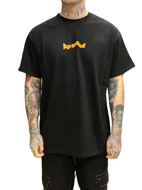 Mushroom T-shirt da uomo manica corta in cotone 12012-01 nero SunProtectionFabric