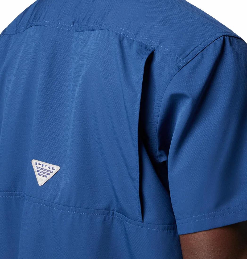 Columbia Men Blue Slack Tide Camp Shirt (Sun Protection) AbrasiveReinforcedZones Light Jacket