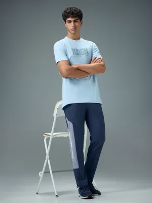 LowBulkFabric SeamFreeEngineering Men Typography Printed Slim Fit Round Neck Sports T-shirt with COTFLEX