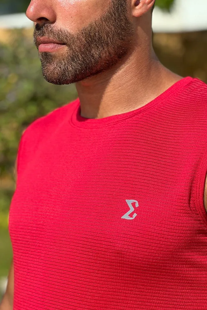 Sleeveless Nimble Tee Viva Magenta DurableBlend Bold Step