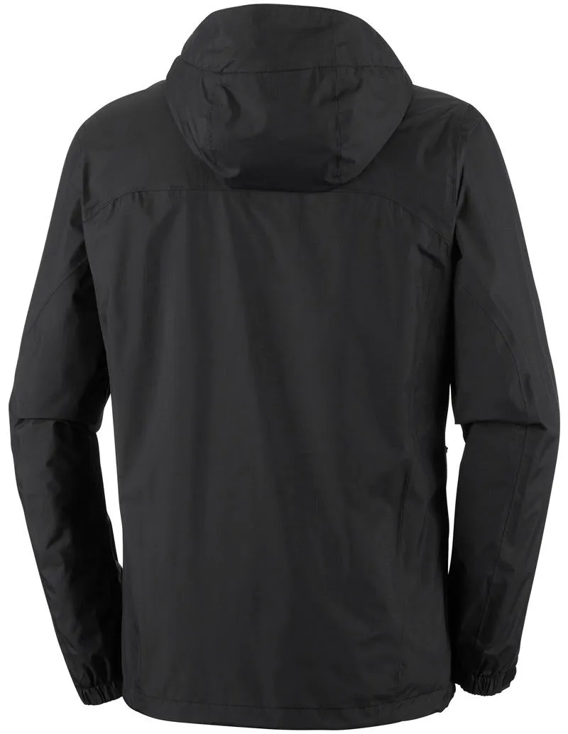 Columbia Men Black Pouring Adventure Jacket Waterproof Art Regular Fit