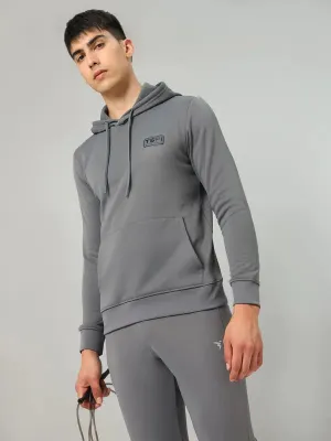 Men Solid Slim Fit Hooded Jacket with TECHNO DRY Conscious Fashion AllSeasonWear