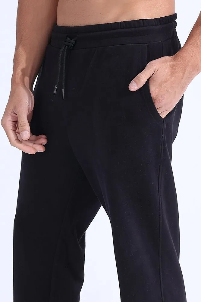 Black Essential Trousers Indoor Workout Comfort Stretch