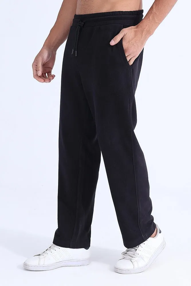 Black Essential Trousers Beach Workout No Ride Up Design