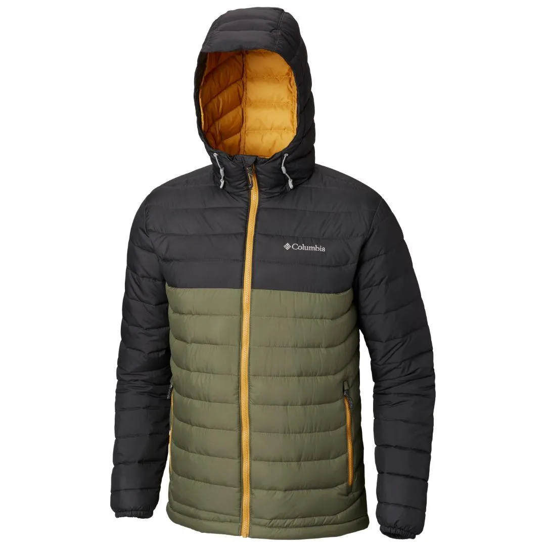 Columbia Men Green Powder Lite Hooded Jacket Urban Travel