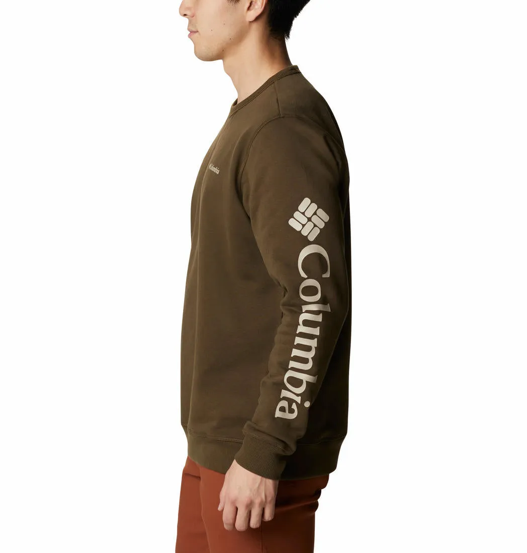 Field Tested Cozy Office Columbia Men Olive M Columbia Logo Fleece Crew (Sun Protection)