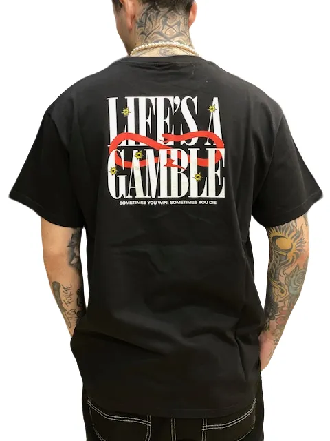 Modern Layering Casual and Soft Propaganda maglietta manica corta da uomo Roulette 23SSPRTS639 nero
