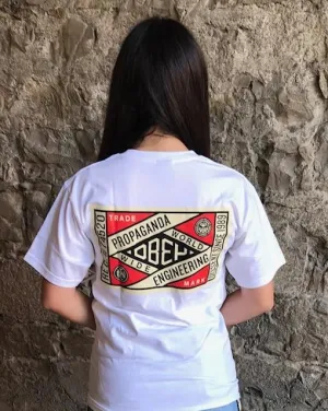 Obey maglietta manica corta unisex Propaganda  Engeneering Basic 163082332 bianca UVProtectionFinish