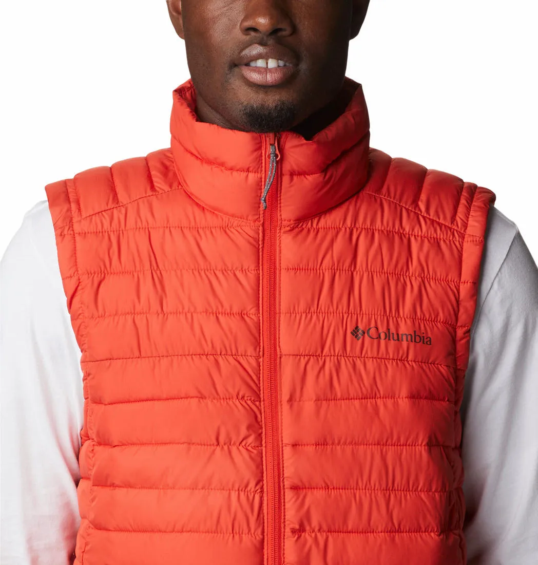 Columbia Men Orange Silver Falls Vest Expandable Waist Adjustment anti slip grip