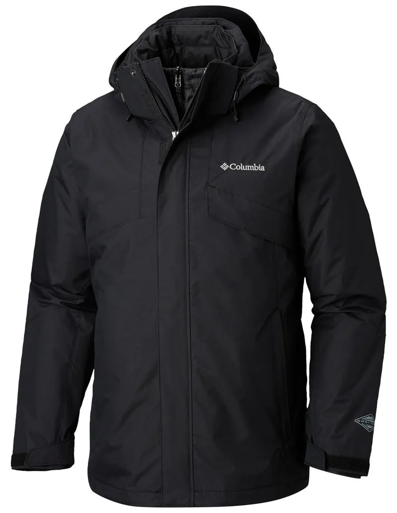 Columbia Men Black Bugaboo II Insulated Interchange Jacket Secure Zip Pockets