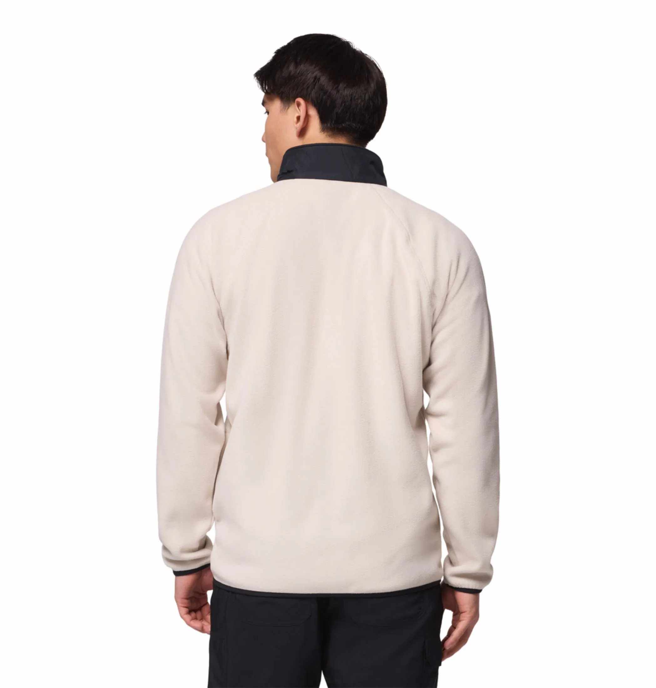 Columbia Men Beige Fast Trek Overlay Fleece Jacket Trail Fit Cozy Wear