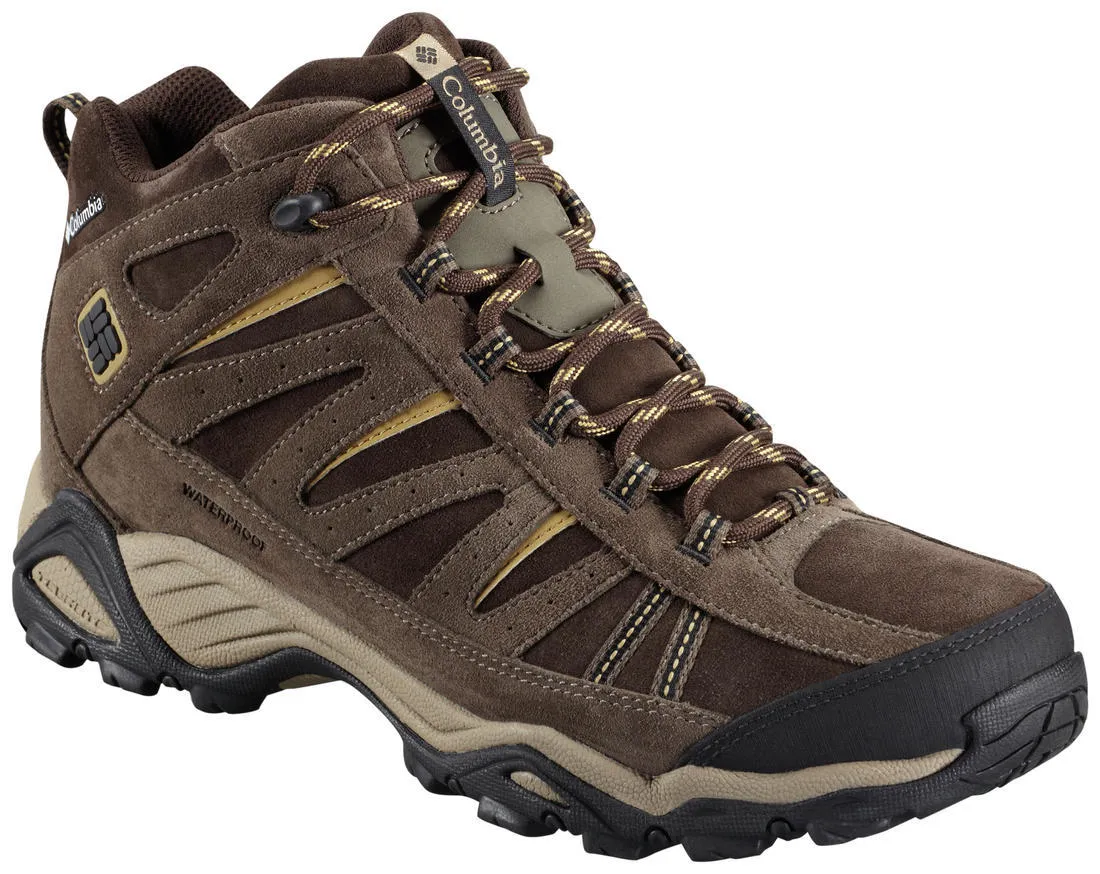 Columbia Men Brown NORTH PLAINS MID LEATHER WATERPROOF Durable Comfort