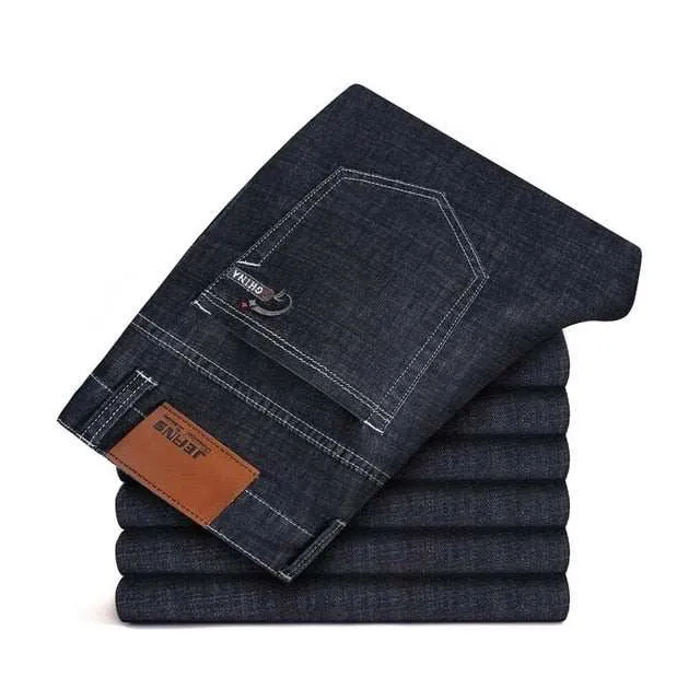 Casual Friday Durable Athlete Fit Heavyweight Denim Spring Autumn Men's Business Jeans Brand Heavyweight Denim