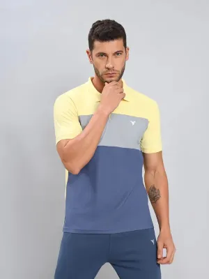 Men Colorblock Slim Fit Polo T-shirt with MATPIQ Urban Fashion Comfortable Layers