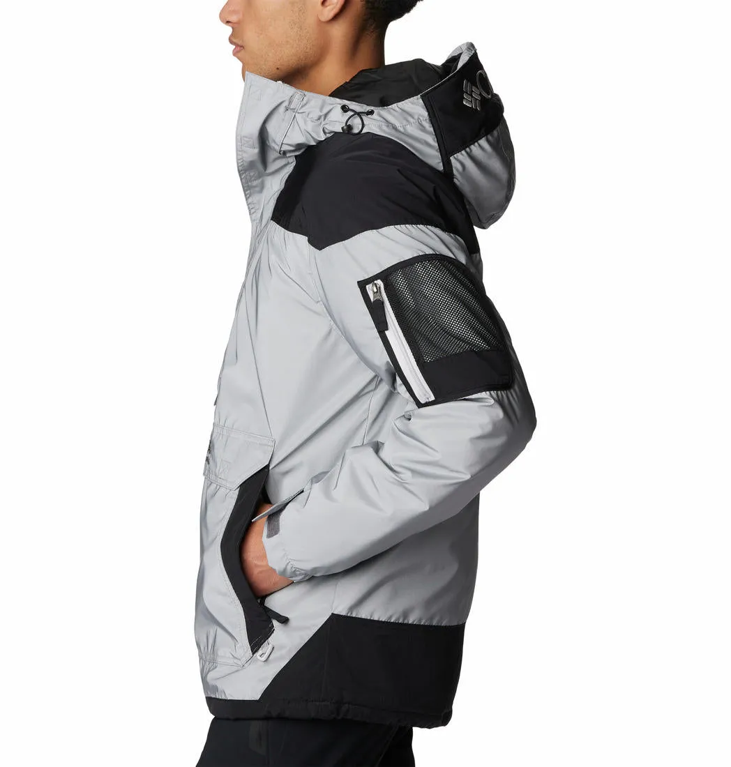 Columbia Men Grey Challenger Remastered Pullover Reflective Safety Details Waterproof Outer Layer