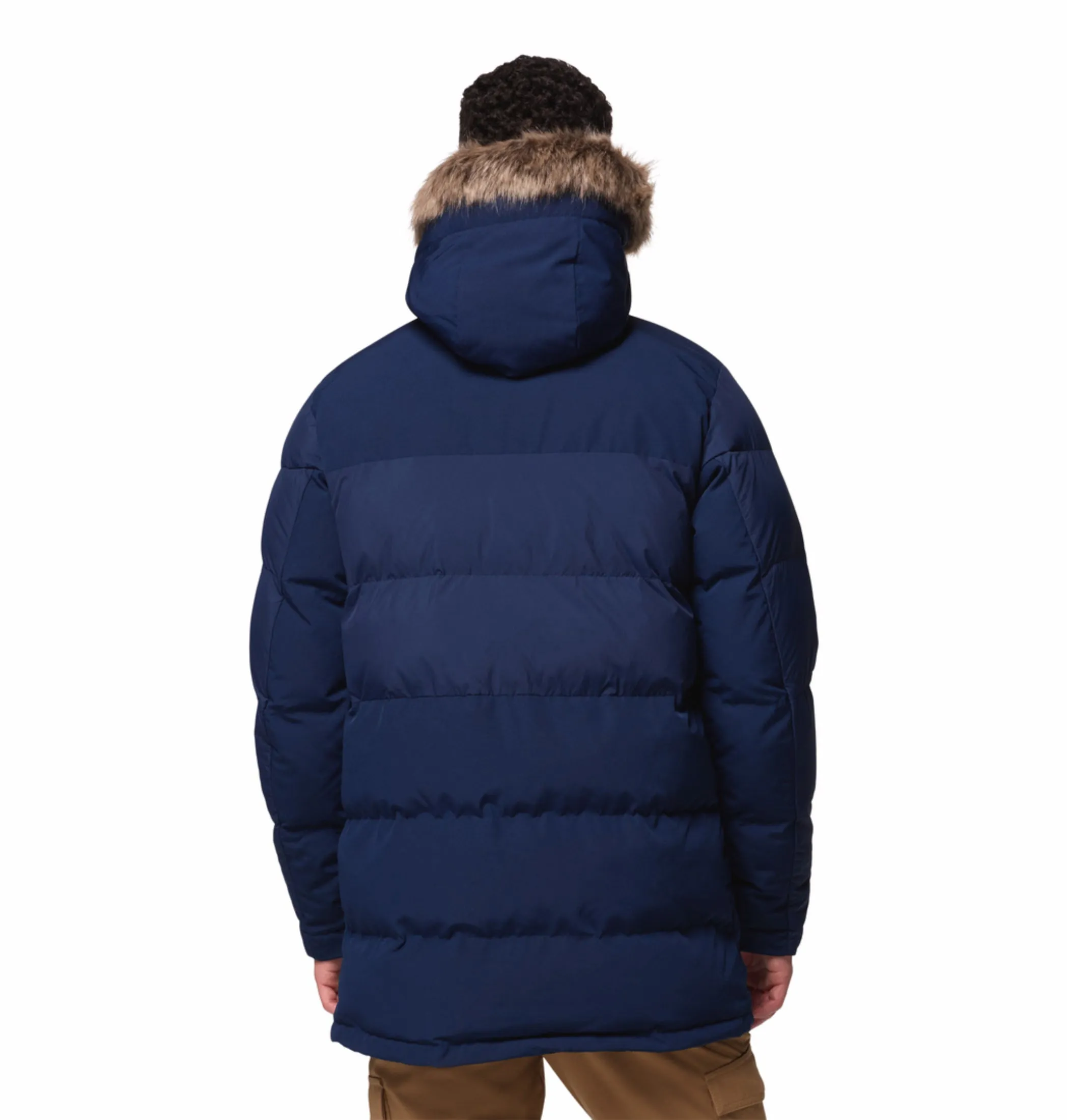 Columbia Men Navy Blue OmniHeat Infinity Marquam Peak Fusion II Parka Jacket AntiStatic Lining