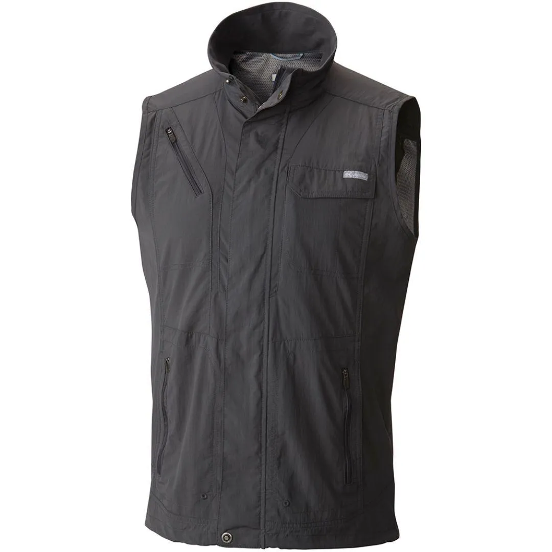 Columbia Men Grey Silver Ridge Vest (Sun Protection) Fashionable