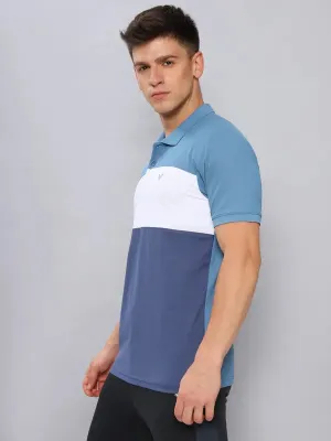 Men Colorblock Slim Fit Polo T-shirt with MATPIQ Versatile Wardrobe Spring Summer