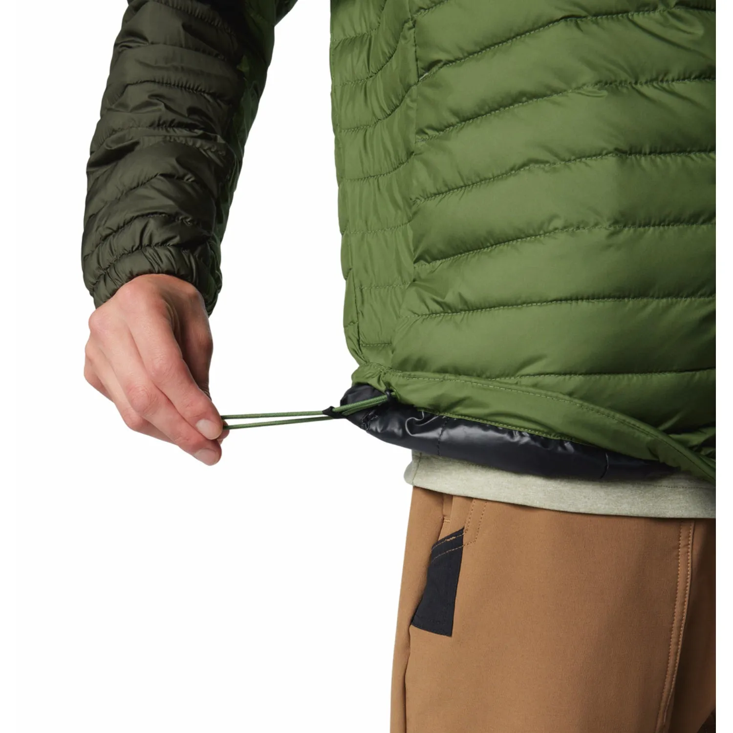 Notice AntiPilling Surface Finish Columbia Men Green Silver Falls II Hooded Jacket