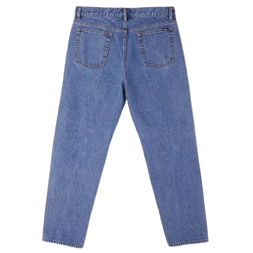 Evening Stroll Comfy Durable Triple Stitched Seams Obey jeans Bender Denim 142010072 light indigo