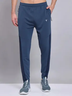 Men Colorblock Slim Fit Trackpants with TECHNO DRY Perfect Support