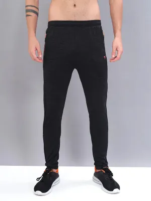 Men Melange Slim Fit Trackpants with TECHNO DRY Sporty Fit Workout Active Pants