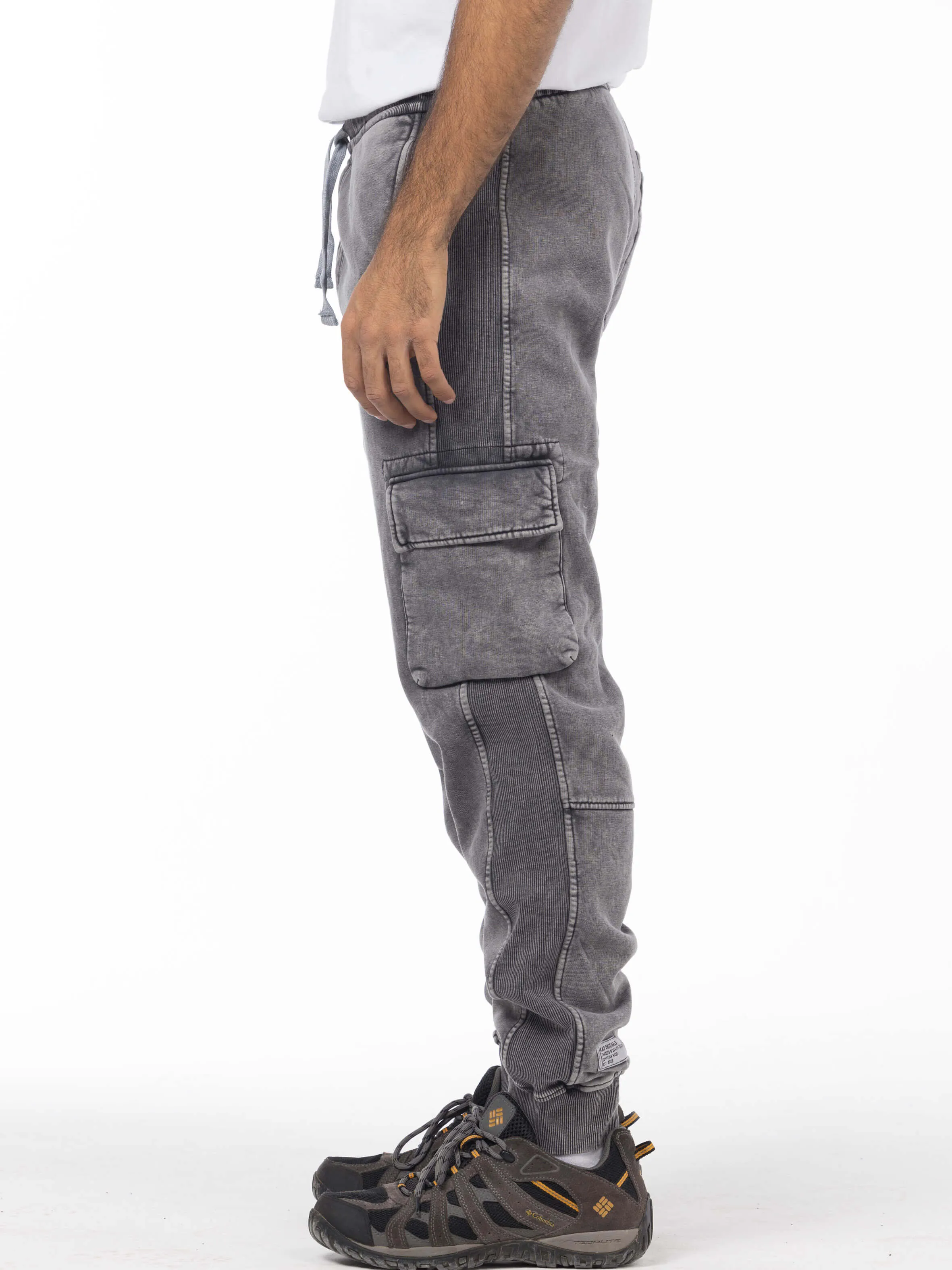 CompressionFreeCuffs Unisex Acid Washed Joggers - Gray