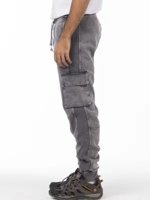 LowProfile Fasteners Unisex Acid Washed Joggers - Gray