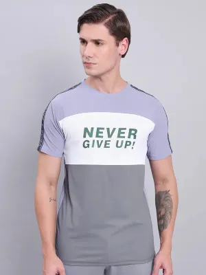 Classic Trend Look Men Colorblock Slim Fit Crew Neck T-shirt with MATPIQ