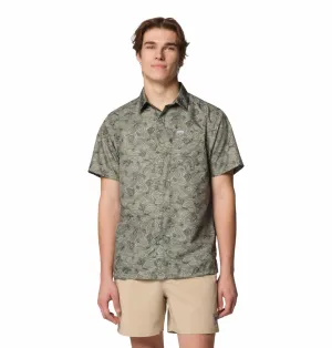 Columbia Men Green Super Slack Tide Camp Shirt (Sun Protection) AdjustableCuffs