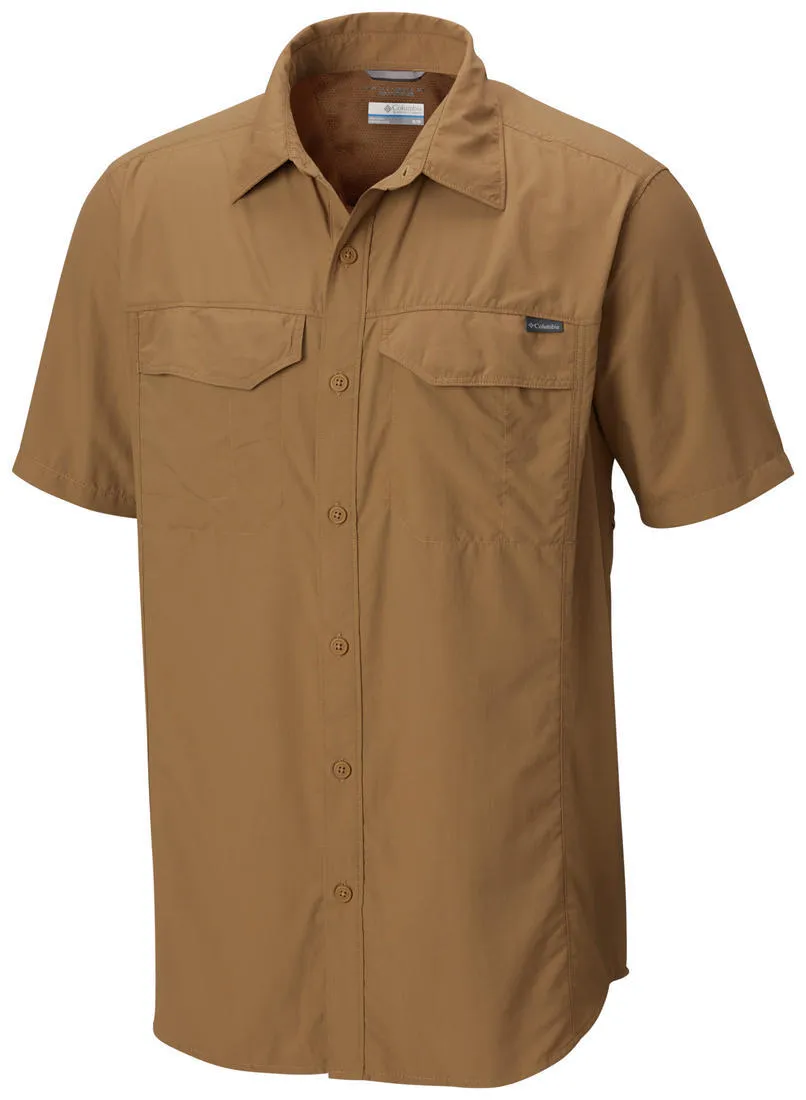 Youth Glow MultiPanelDesign Columbia Men Brown Silver Ridge Short Sleeve Shirt (Sun Protection)
