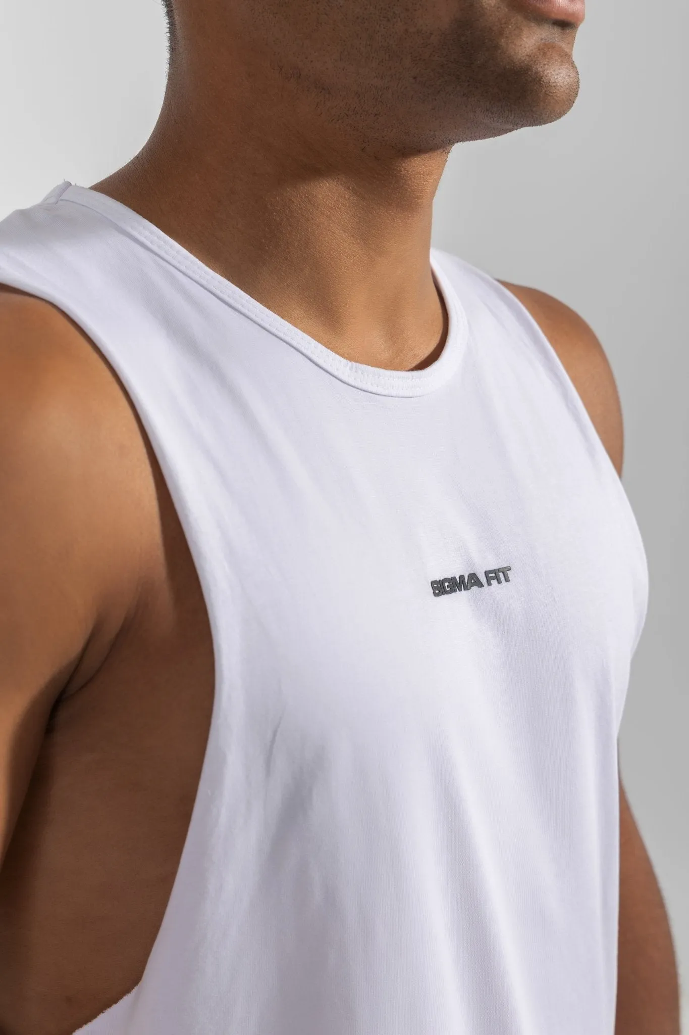 Tank Top White Motion Core Colorfast Dye