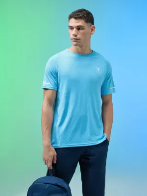 AntiStaticFinish Everyday Wearable Men Melange Slim Fit Crew Neck T-shirt with MELANGE