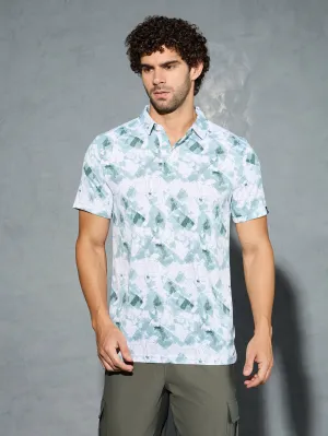 Classic Sweater Antibacterial Treatment Men Printed Slim Fit Polo T-shirt with TECHNOCOOL 