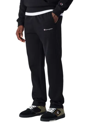 Champion pantalone sportivo da uomo con orlo diritto 220294 KK001 nero Tagless Neckline Comfort