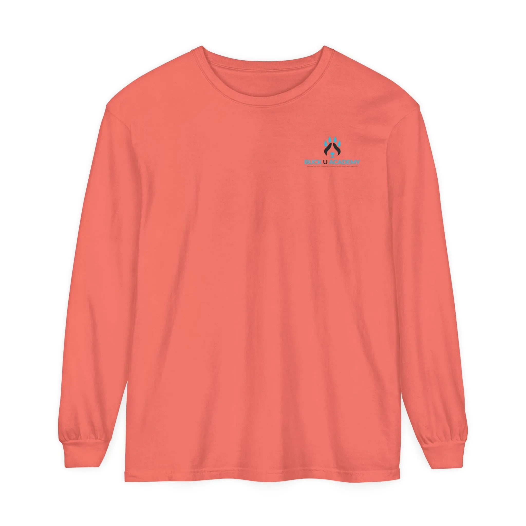 Unisex Garment-dyed Long Sleeve T-Shirt LowProfile Fasteners