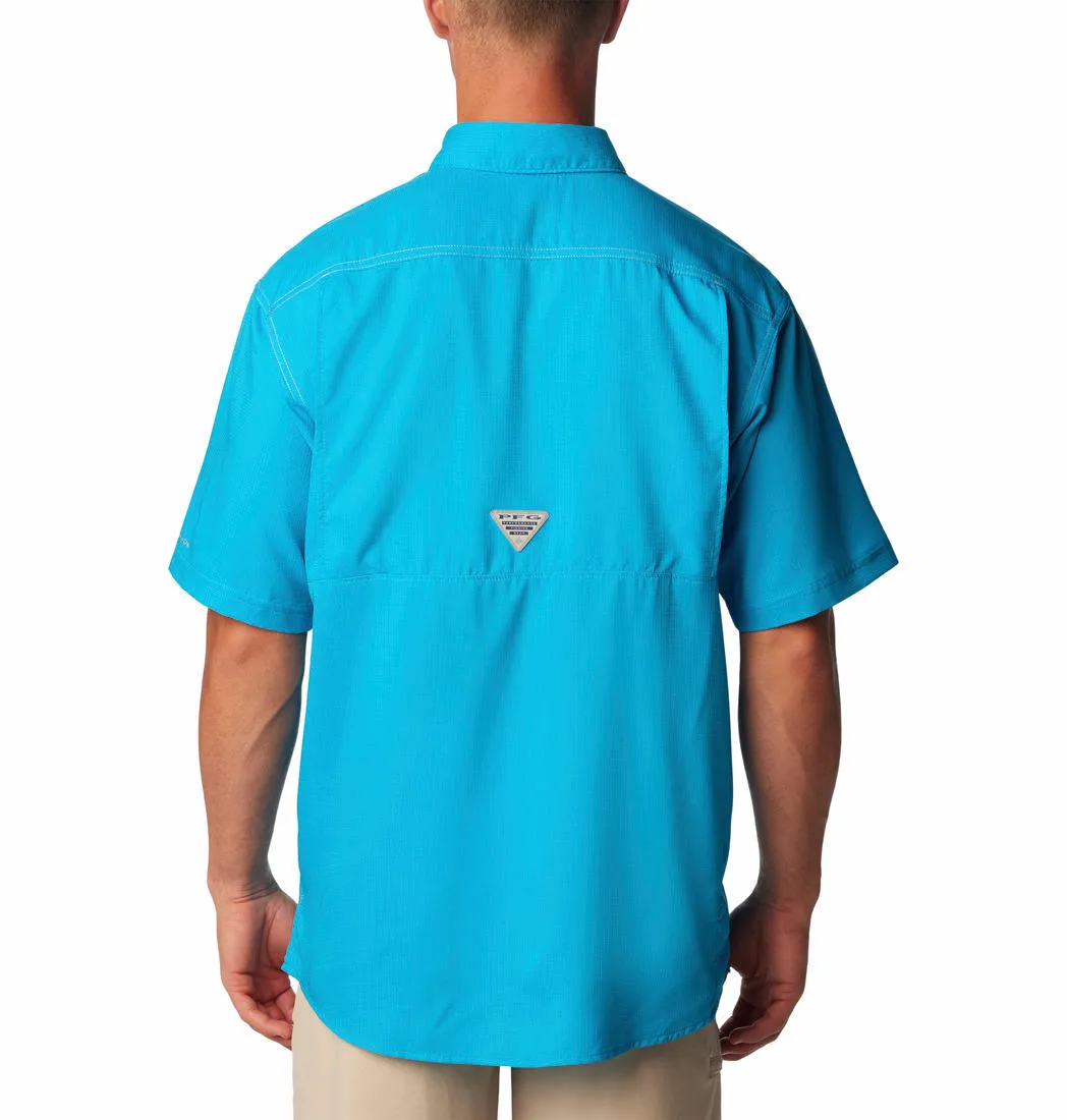 Columbia Men Blue Low Drag Offshore SS Shirt (Sun Protection) wrinkle free