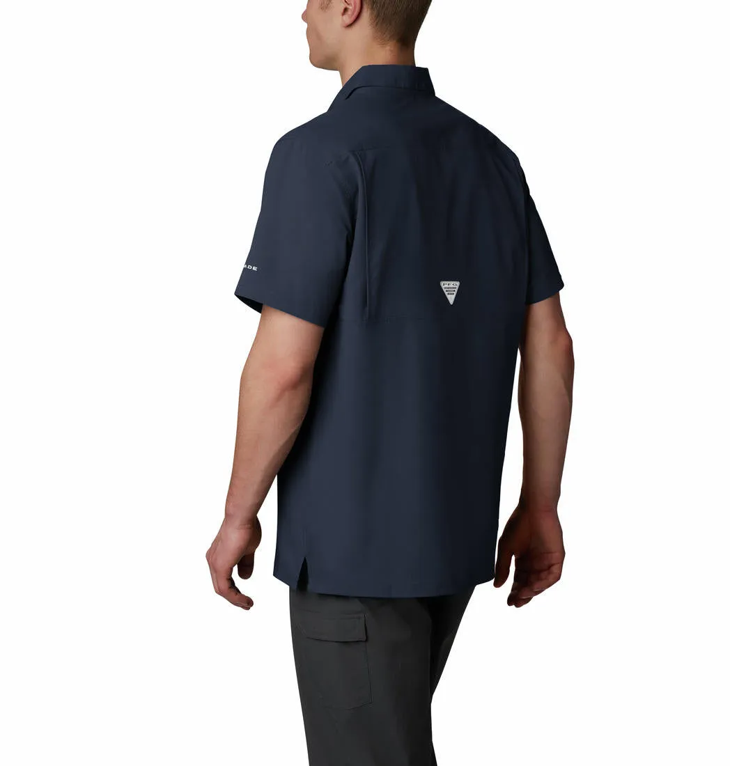 Columbia Men Blue Slack Tide Camp Shirt (Sun Protection) Rush Mode MachineWashable Fabric