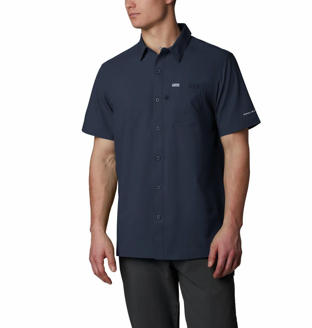 All-Weather Wear Columbia Men Blue Slack Tide Camp Shirt (Sun Protection)