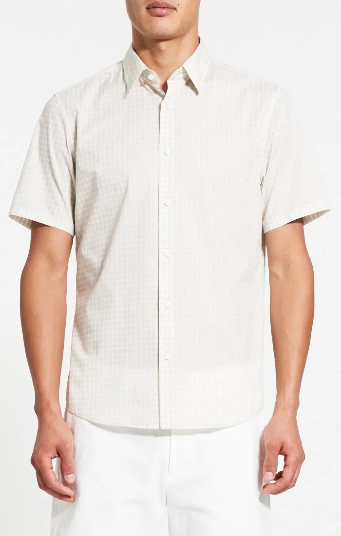 Vintage Soul Theory Irving Short Sleeve Shirt- Sand/Multi