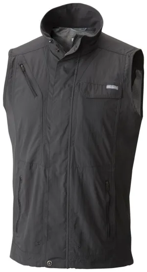 Columbia Men Grey Silver Ridge Vest (Sun Protection) Flexible Zoning Non Irritating Tags
