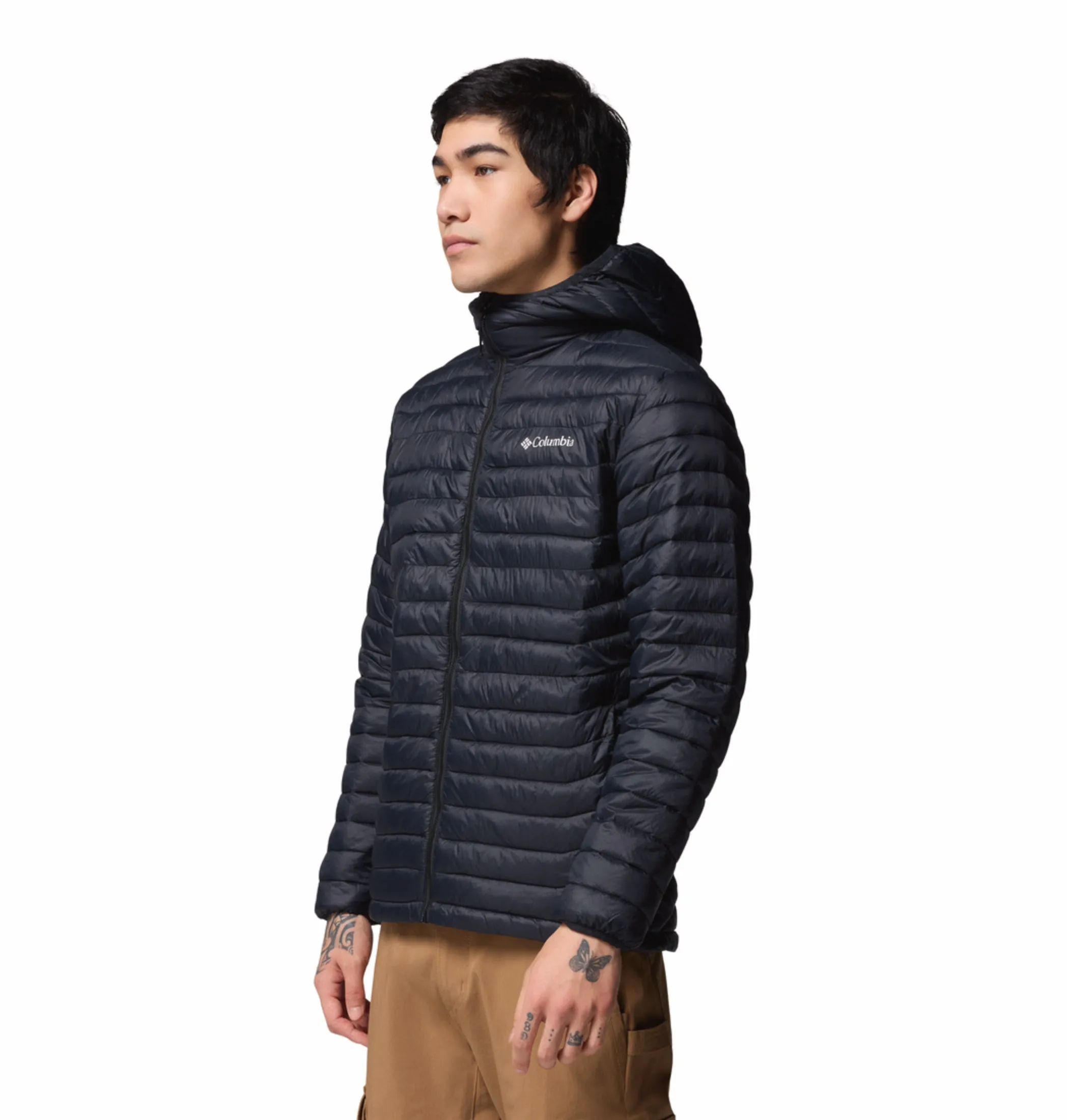 elderly people Ventilation Grommets Columbia Men Black OmniShield Powder Pass Down Jacket