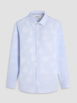 Easy Layering Bugatchi Julian Floral Long-Sleeve Shirt - Classic Blue